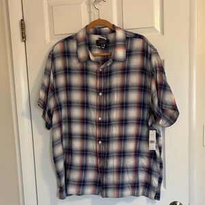 Croft & Barrow Navy and Red Plaid Shirt. BRAND NEW WITH TAGS